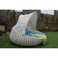 Poltrano de vime de vime Rattan Sunbed